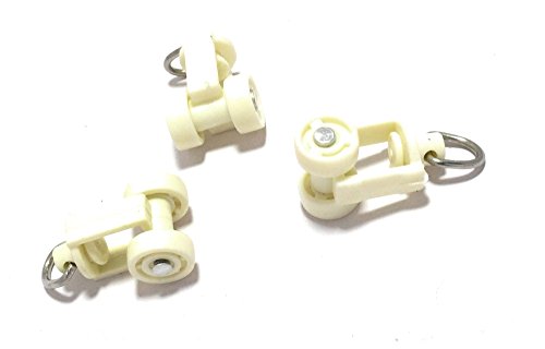 Image of FAPBADRI Runners /Sliders for M Track /Curtain Channel - Ivory Colour - 50 Pieces.