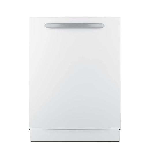 Summit Appliance DW242WADA 24" Wide ENERGY STAR Certified ADA Compliant Built-in Dishwasher with White Door, Top Control Panel, Pro Style Handle, Stainless Steel Interior, Made in Europe