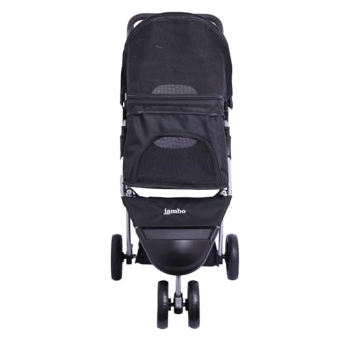 JAMBO PET Carrinho de passeio para Pet, Top, Feito em Poliéster, Para Animal de estimação, cachorro,
