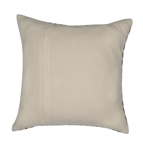 Image of Wakefit Designer Cushion Cover | 16x16 inch | Handmade Block Print | Cotton Fabric on Both Sides | Gentle Wash Only | Pack of 1 | Trikon Maroon