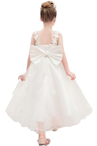 Tulle Flower Girl Dress for Wedding Lace Applique Bridesmaid First Communion Dresses Princess Pageant Party Gown