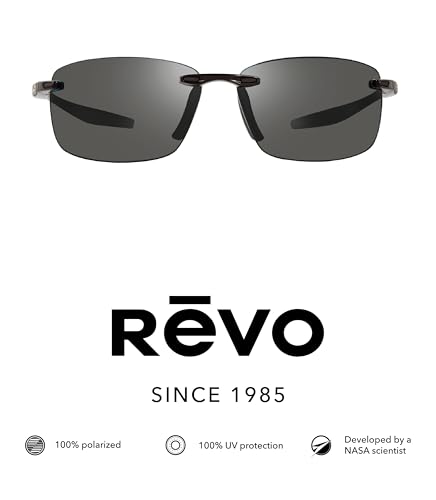 Revo Sunglasses Descend XL: Polarized Lens with Large Rimless Rectangle Frame2