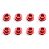 8PCS M3 Servo Washer Spacer Gasket Set Aluminum Alloy M3 Counterbore Washers for Remote Control Car Boat Steering Gear Outside Diameter 6.4mm 0.25inch Blue (Red)