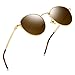 SUNGAIT Ponderable Metal Round Sunglasses for Men Women Classic Vintage Polarized Circle Sun Glasses