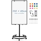 elektronische flipchart tafel 【Glatte und magnetische Oberfläche】Unser magnetisches Whiteboard ist mit einer glatten Oberfläche von 100 cm (L) x 65 cm (B) zum Schreiben oder Zeichnen ausgestattet. Außerdem ermöglicht Ihnen 1 magnetischer Radierer eine bequeme Reinigung der Oberfläche und kann auf der Oberfläche festgeklebt werden. Als Zusatz sind 12 Magnete, 6 Marker und ein 25-Blatt-Papierblock im Lieferumfang enthalten.