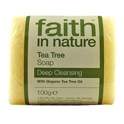 Faith in Nature Tea Tree Pure Veg Soap 100g X 6 (Pack of 6)