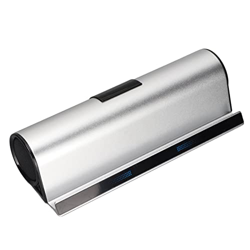 Barra de Sonido de Escritorio, Batería Estéreo de 1000 MAh, Función de Soporte de Altavoz, Controladores Duales Portátiles para Tableta para Teléfono Móvil (Plata)