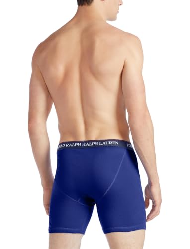 Image of POLO RALPH LAUREN Men's Classic Fit Cotton Boxer Briefs, Trunks & Long Leg Available, 3-Pack