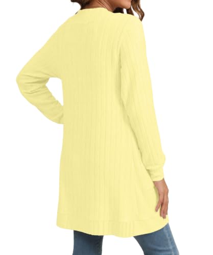Image of YSYOKOW Cardigan Sweaters for Women Long Sleeve Open Front with Pockets | Long Cardigans for Women Lightweight Soft Casual Dressy Loose Fit Cardigan Sweater with Pockets for Work and Office