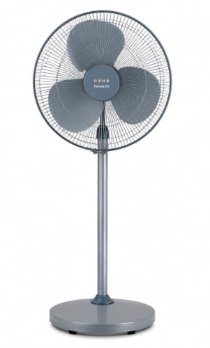 Image of USHA Farrata EX 500mm High Speed Pedestal Fan | 100% Copper Motor with High Torque | 160W | 110 m /min Air Delivery | Heavy Duty Aerodynamic Metal Blades | ISI Certified | Grey
