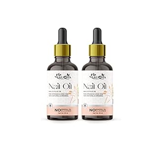 Laugha Nails Strong Oil For Cuticle Care, Nail Growth & Strength 30 ML Pack of 2 Bottle 60 ml