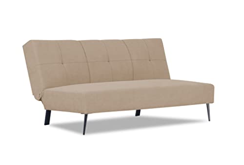 Image of Adorn India Xander 3 Seater Sofa Cum Bed (Beige) (3 Year Warranty)