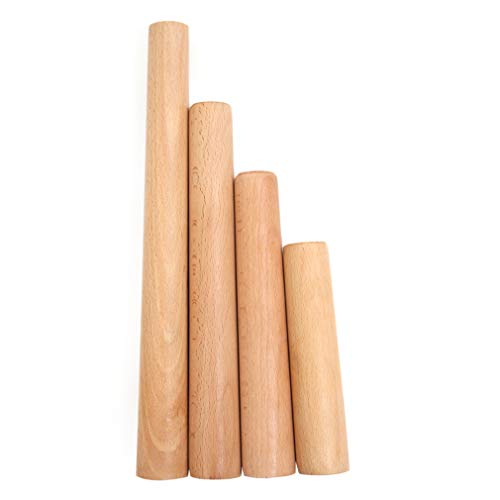 Patas para muebles de haya maciza: soporte resistente de madera vertical 3
