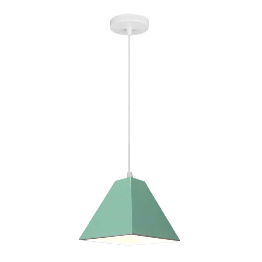 SYAXVOM Pastoral Style Decorative Chandelier Pendant Lamp E26/E27 - Colorful Metal Shade Ceiling Light Fixture for Home & Office(Green)