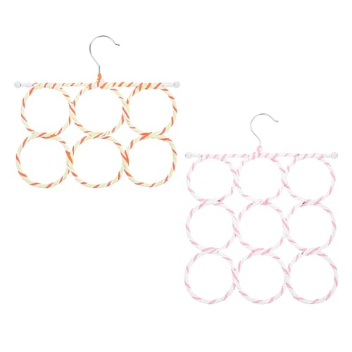 TOBBOMEY 2 Piezas Perchas Plegables para Bufandas y Pañuelos Organizadores Multifuncionales para Armarios Ahorro de Espacio Colgadores Resistentes para Bufandas Corbatas y Accesorios de