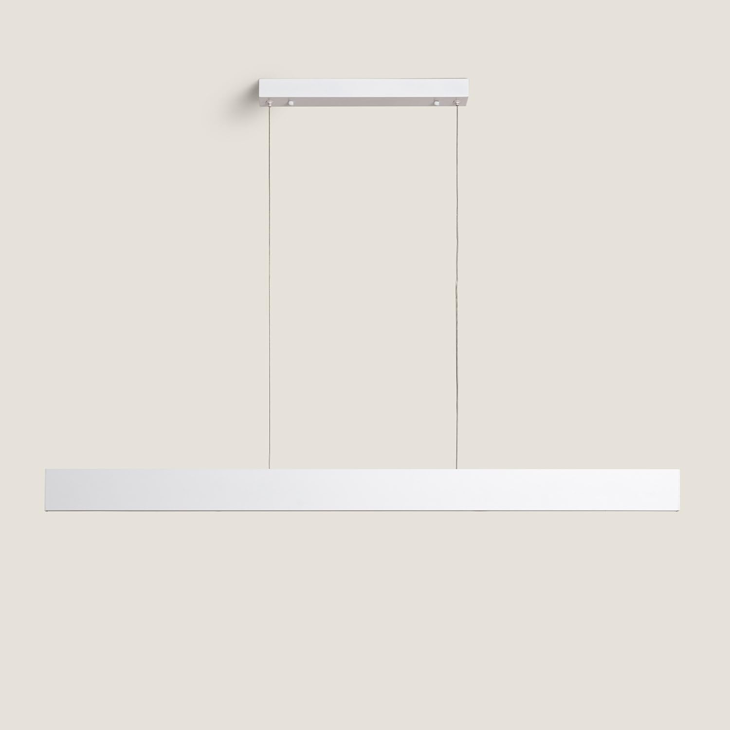 LEDKIA LIGHTING - Lámpara Colgante Lineal LED 120cm | Potencia 30W | CCT Ajustable 2800K-3800K-5000K | Diseño Moderno | Instalación Sencilla; Blanco Seleccionable; Aluminio
