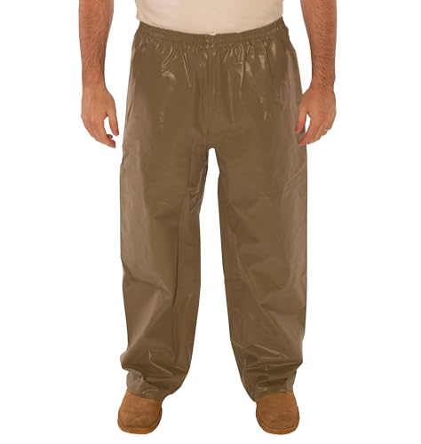 Image of Tingley Magnaprene P12008 Pants, Medium, Olive Drab | Taped seams for 100% waterproof protection, Stitched seams, Neoprene coating provides excellent abrasion performance