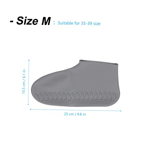 Cubiertas para zapatos de silicona impermeables para hombre y mujer, resistentes al desgaste, sobrecubiertas gruesas para actividades al aire libre, color gris miniatura 7
