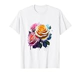 Watercolour Roses Valentines Romantic Floral Love