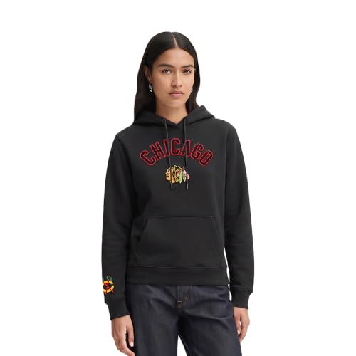Pro Standard Damen NHL Classic Chenille W FLC Po Hoodie Kapuzenpullover, Schwarz, Medium