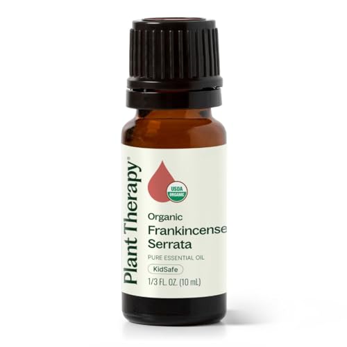 Plant Therapy Organic Frankincense Serrata Essential Oil 100% Pure, USDA Certified Organic, Undiluted, Natural Aromatherapy, Therapeutic Grade 10 mL (1/3 oz)