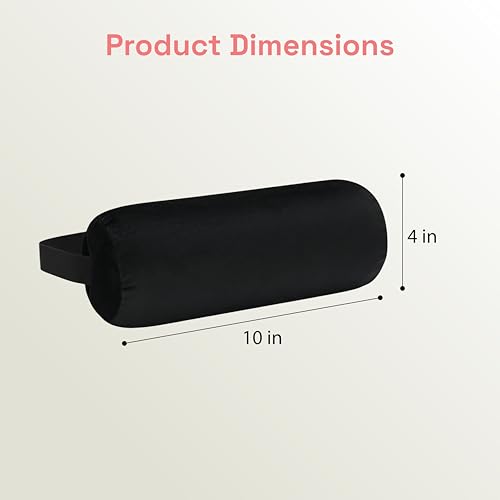 Image of Wakefit Car Neck Rest Pillow | 10X4X4 Inch | Memory Foam Neck Support Cushion for Car Seat | Ergonomic Head & Shoulder Support | Universal Fit | Smooth Washable Cover | 2 Year Warranty - Black