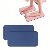 【2枚組】TPE高密度プランクパッド 34x17cm 防滑で折り畳み可能 10mm 膝・肘の保護に 付属収納袋で収納楽々 トレーニング/ヨガ/ストレッチ用 (青)