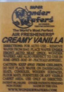Image of Wonder Wafers 10CT Individually Wrapped Air Fresheners CREAMY VANILLA