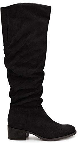 Kenneth Cole Reaction Women's Salt Slouch Knee High Flat Boot, Black Microsuede, 7.5 M Us #TOP21