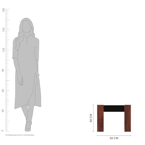 Image of Amazon Brand - Solimo Ese Side Table for Home (Sheesham Wood, Walnut and Honey Finish)