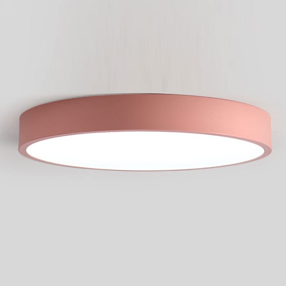SHUANGZ Explosive Round Ceiling Light Macaron LED Ceiling Lamp Tri-tone Light Energy Saving Corridor Decorative Ighting Easy To Install Lighting Fixture Nordic Ultra-thin 1.9 Inch Bedroom Porch Balcon