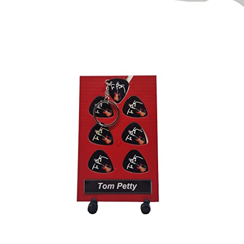 T Petty Médiator de guitare | 6 médiators d’artiste | 1 porte-clés d’artiste - Les Beatles, Paul McCartney, John Lennon, RIngo Starr, George Harrison T Petty Médiator de guitare | 6 médiators d'artiste | 1 porte-clés d'artiste