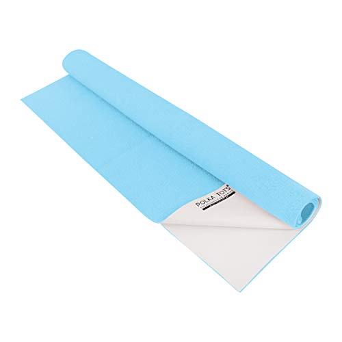 Image of POLKA TOTS Premium Waterproof Dry Sheet for New Born Baby | Extra Absorbent Bed-Cot Protector Mat | Water Proof Sheets for Kids Urine | Rubber Sheet for Adult & Toddlers | 50 x 70 CM S (Pack of 2)