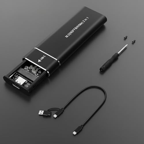 Caja externa para SSD M.2 NVMe y SATA USB-C 10Gbps miniatura 1
