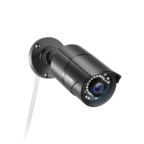ZOSI 5MP 3K Add-on Security POE Camera, 2880 x 1620 Indoor Outdoor Bullet IP Camera, 120ft Night Vision, 3.6mm Lens, 95°View Angle, IP66 Weatherproof (Only Work PoE NVR) 1 Camera