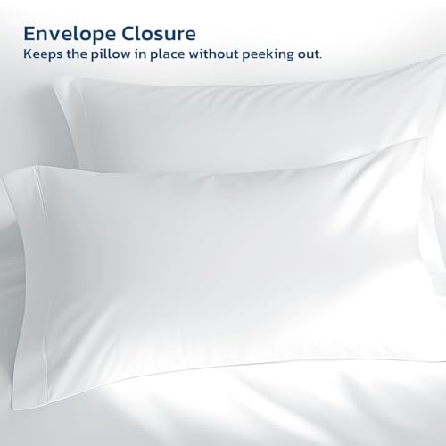 Degrees of Comfort Coolmax® Cooling Bed Sheets Split King Size for Hot Sleepers, Moisture Wicking Sheet Set for Night Sweats, 16" Deep Pocket, Ultra Soft, Cozy for All Seasons, White 5 Pieces