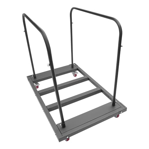 Carretilla plegable para mesas, capacidad 10 mesas, negra miniatura 4