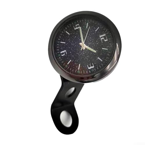 Lecreatekit Reloj de manillar de motocicleta, resistente al agua, a prueba de golpes, reloj de metal para todas las motocicletas