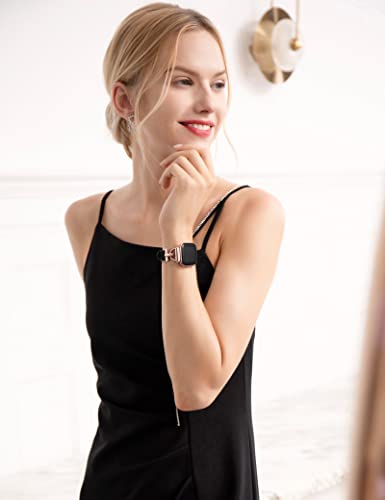 Correa de cuero para Fitbit Versa 2, diseño elegante miniatura 5