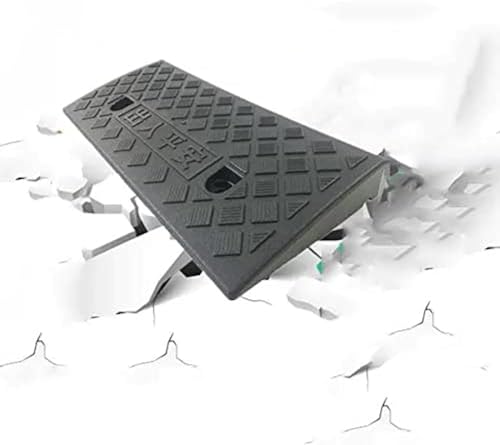 Rampas de Acessibilidade Rampa Plástica Preta, Leves e Portáteis, Multifuncional, Superfície Antiderrapante, 50 * 27 * 11 cm