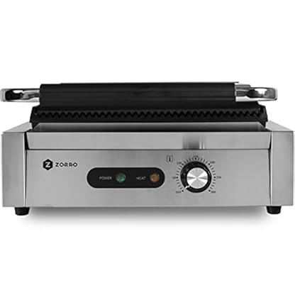 ZORRO Kontaktgrill ZGR 1 - Gastro - 2200 W - Sandwichgrill Paninigrill - Elektrogrill - Steakgrill – Bild 4