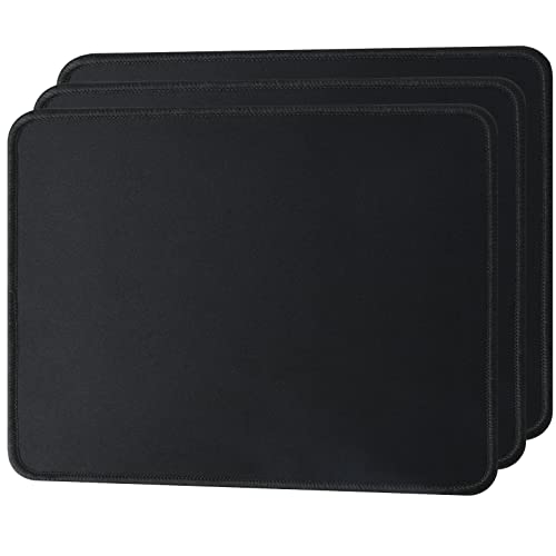 Mouse Pad 3 PCS Durable Mouse Pads with Waterproof Mouse pad Stitched Edges-Computer Mouse Pad-Comfortable Mouse Pads with Non-Slip Rubber Base-Mouse Pads for Computers Laptop Mouse 10.2x8.3x0.12inch