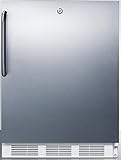 Summit Appliance VT65MLCSSADA ADA Compliant Built-in Medical All-Freezer Capable of -25ºC Operation in Complete Stainless Steel with Front Lock, Manual Defrost, Adjustable Thermostat, Towel Bar Handle