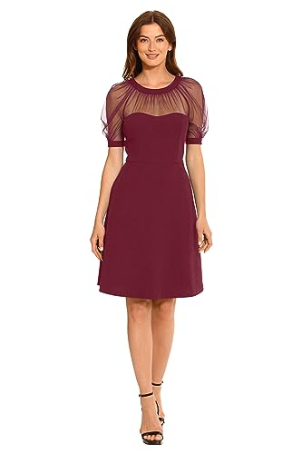 Amazon.com: Maggy London Women's Illusion Dress Occasion Event Party  Holiday Cocktail Guest of Wedding, Arresting Burgundy : Clothing, Shoes &  Jewelry