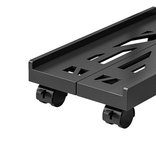 Soporte ajustable para torre de CPU con ruedas ventilado para PC, color negro miniatura 2