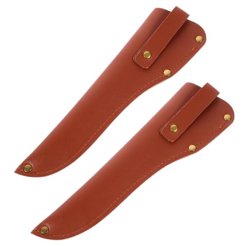 Cabilock 2Pcs Leather Cutter Protector Sleeve Kitchen Scabbard for Chef Knives Cutter Guard for Storage for Cooking Enthusiasts Random Color
