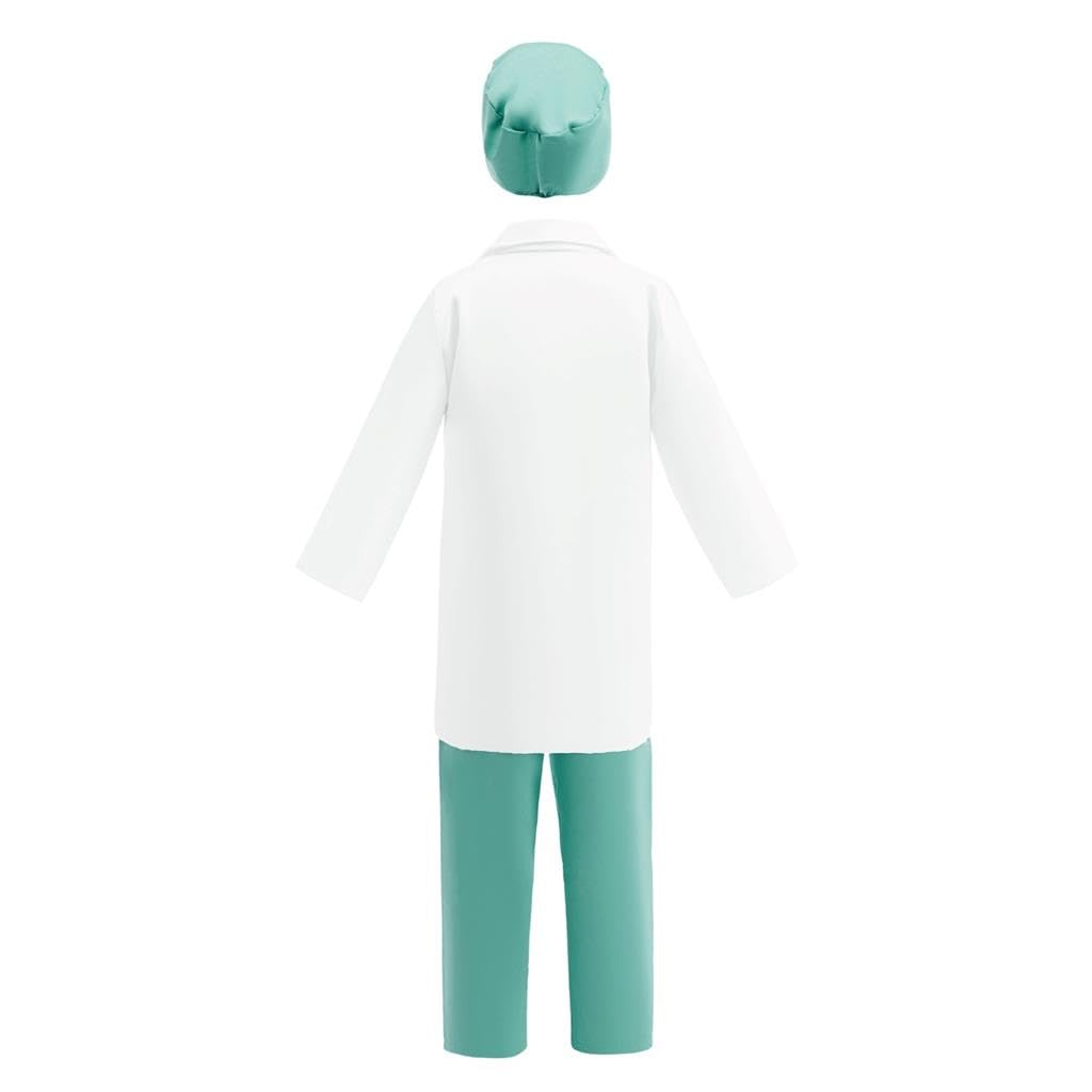 Lito Angels Kids Doctor Costume Set including Lab Coat Scrubs Cap Mask Medical Accessories for Boys Girls Career Day Role Play Halloween Cosplay - Image 2