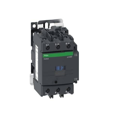 Contacteur CA 24 VCA tripolaire 80 A LC1D80B7C pour commande de pompe