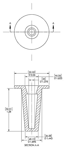 Image of Caplugs T-17 T Series, Plastic Tapered Cap and Plug, Red LD-PE, Protective Closures, Dust & Moisture Seals, MIL Spec, SAE Fittings, EZ Remove, Cap OD 1.384 inch x Plug ID 1.6 inch, Pack of 200 (99190725)