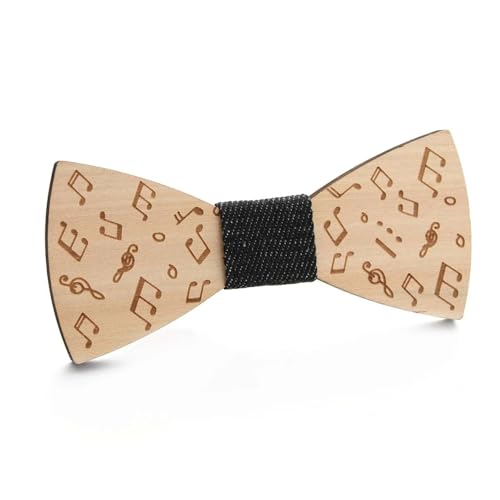 Nœud papillon en bois multicolore idée cadeau homme chic - 3